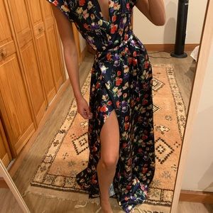 Tularosa floral maxi wrap dress